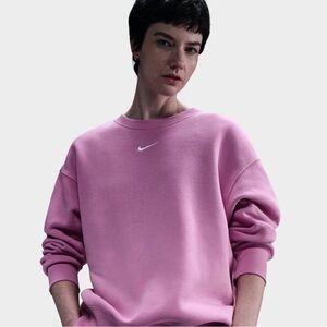 Nike Women's Crewneck Sweater in Pink Size S but it's more like L